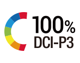 100% DCI-P3 功能圖示