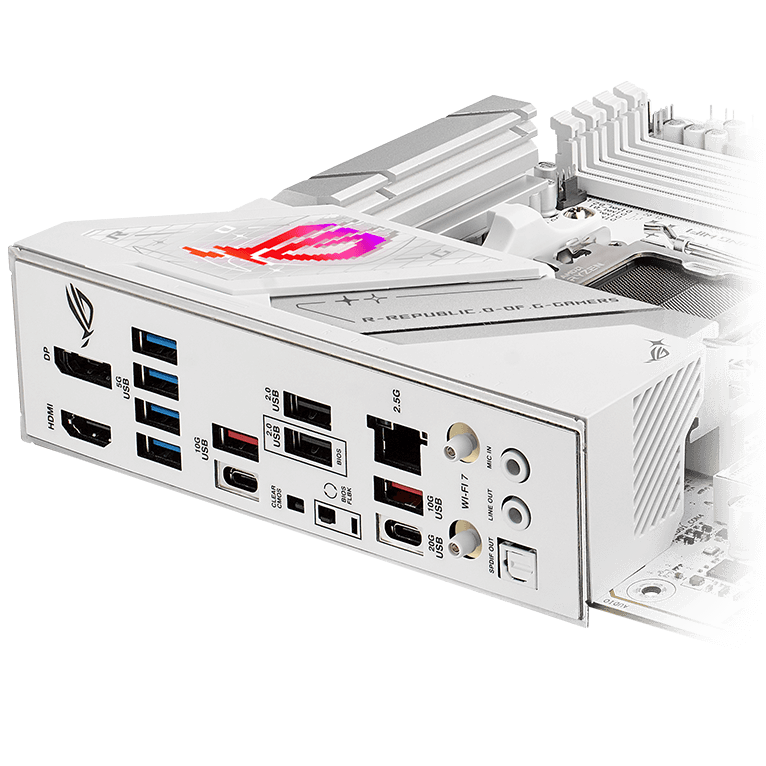 The Strix B850-G features DUAL USB4® PORTS