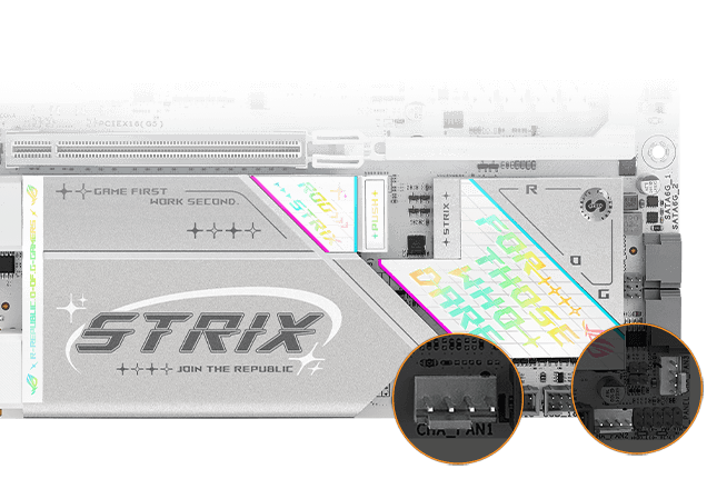 Strix B850-G chassis fan header locations
