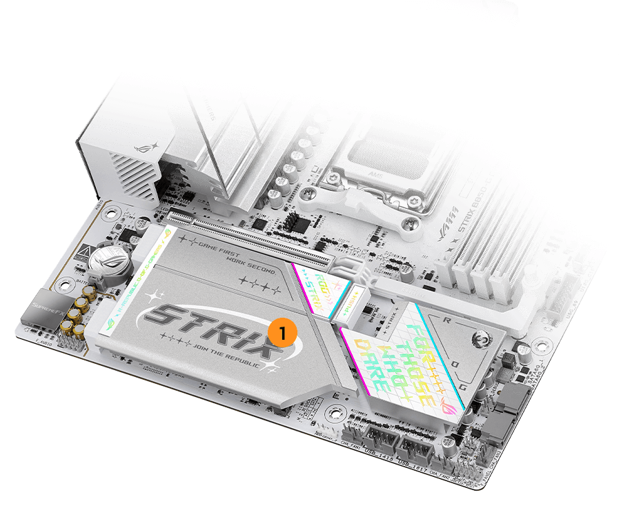 Strix B850-G M.2 heatsinks and backplate layout