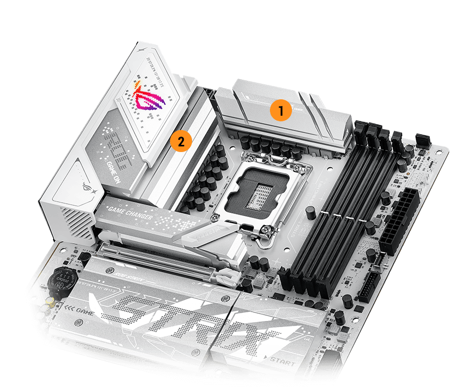 Strix B850-G VRM cooling design layout
