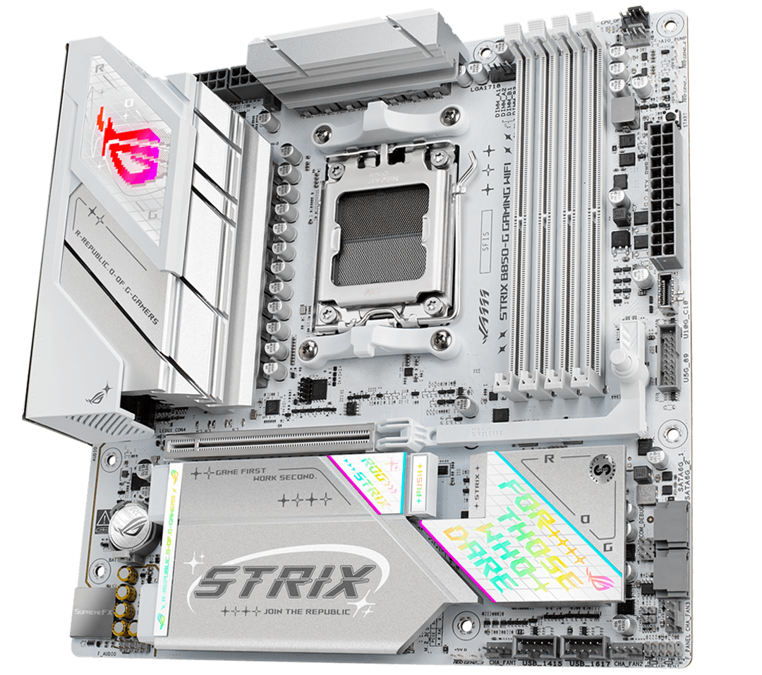 The ROG Strix B850-G features 14+2+2 power stages rated for 110 amps.