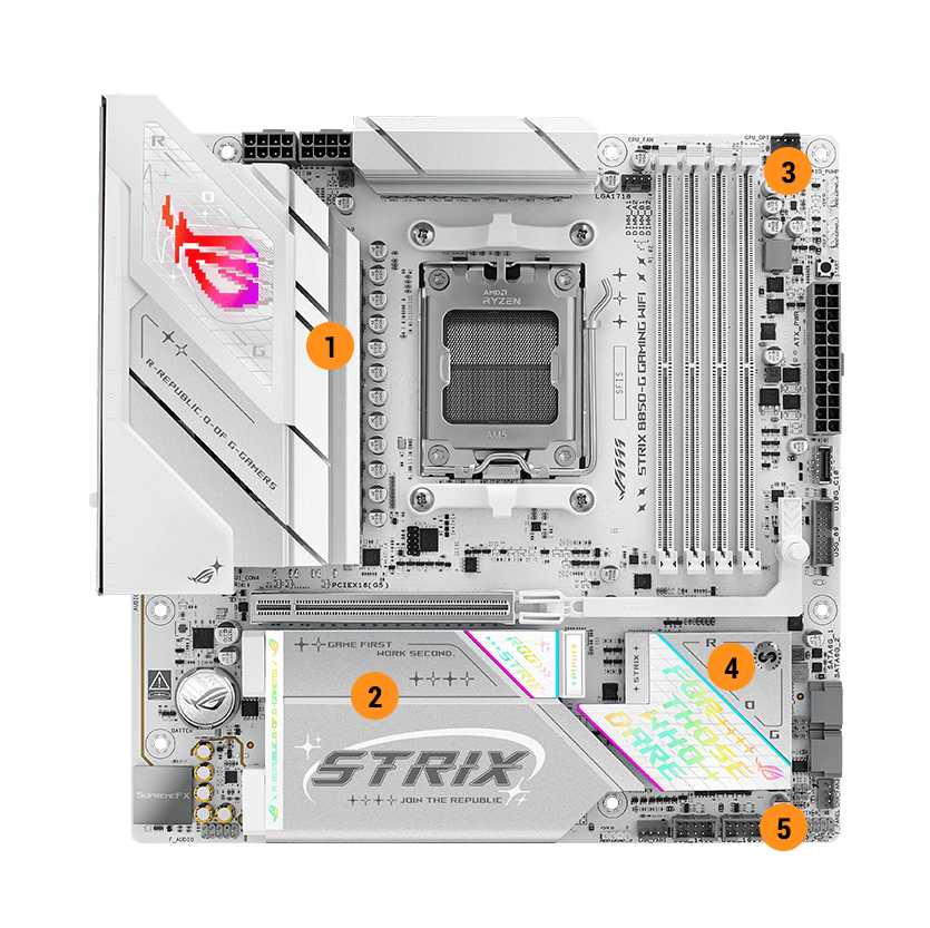 Strix B850-G cooling specifications