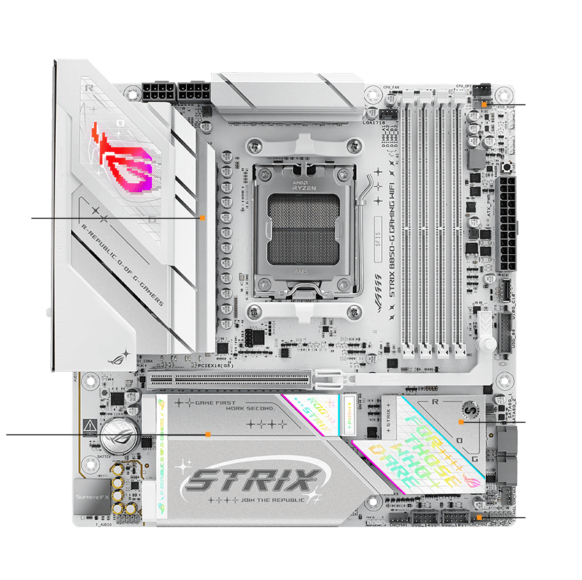 Strix B850-G cooling specifications