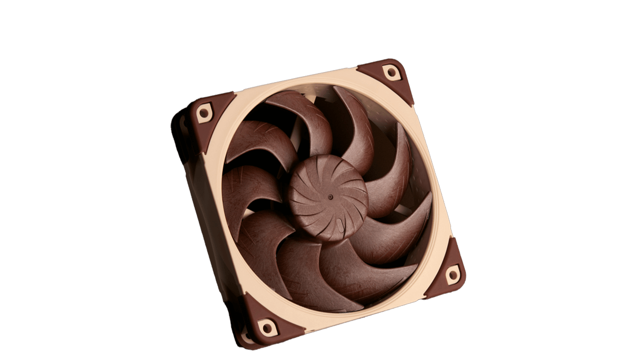 Graphics card fan illustration. A fan spins, slows to a stop