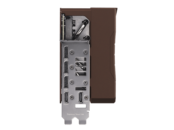 Head-on view of I/O port bracket