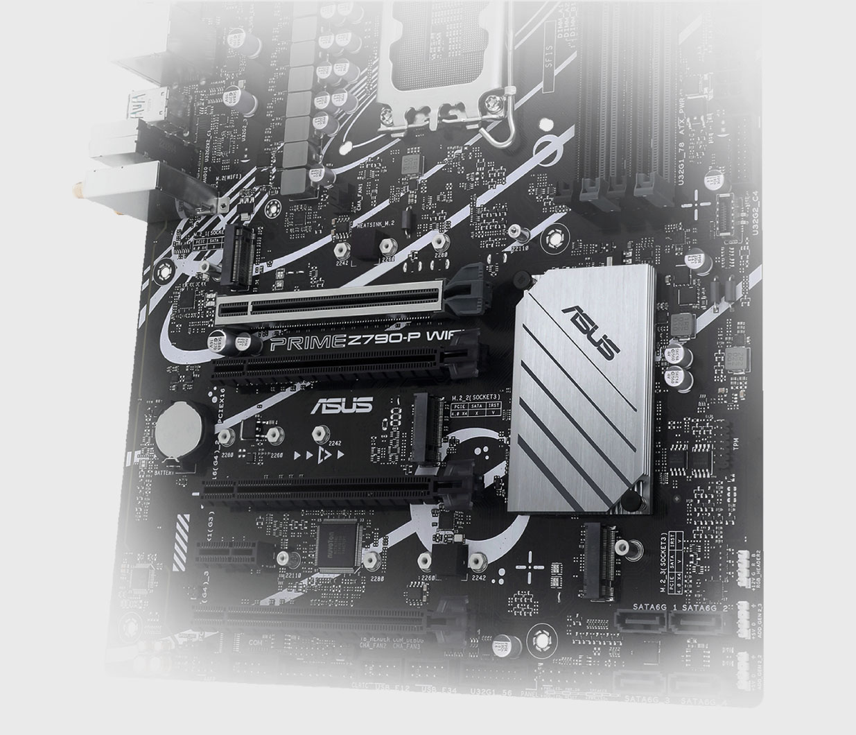 The PRIME Z790-P WIFI-CSM motherboard supports three M.2 slots.