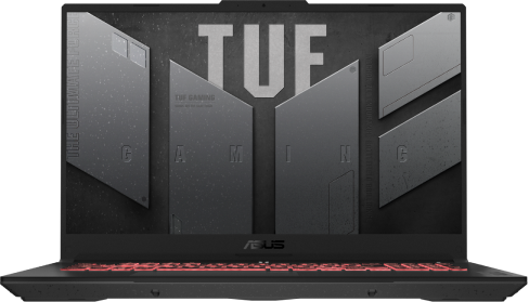 TUF Gaming A17, with the game Watch Dogs Legion on screen.