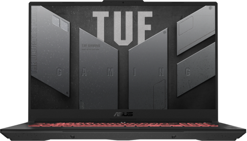 TUF Gaming A17，螢幕上顯示《看門狗：自由軍團》遊戲畫面。