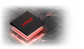 Artist's rendering of an AMD branded CPU.