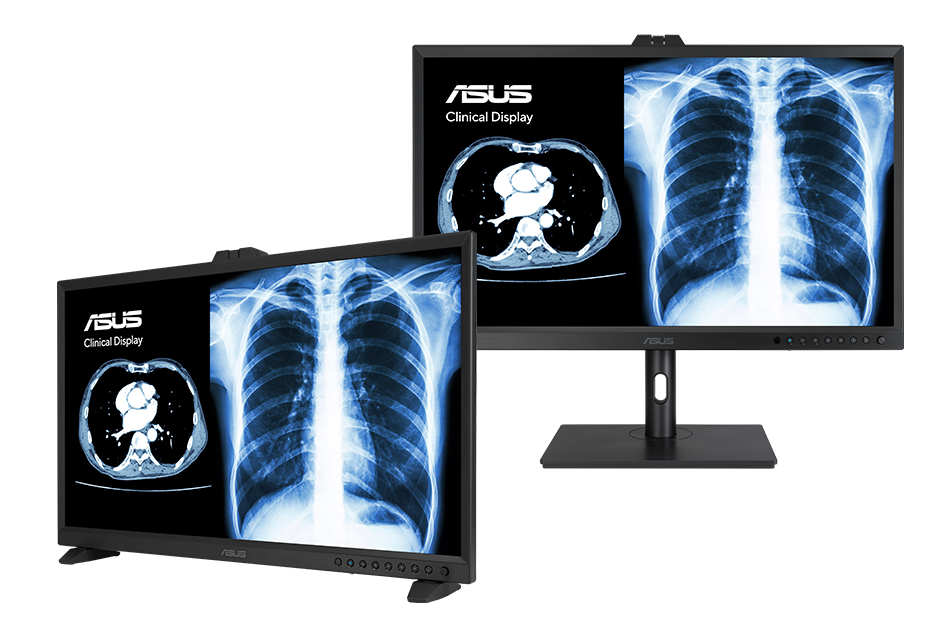 Cable management clips on the back side of ASUS Clinical Displays