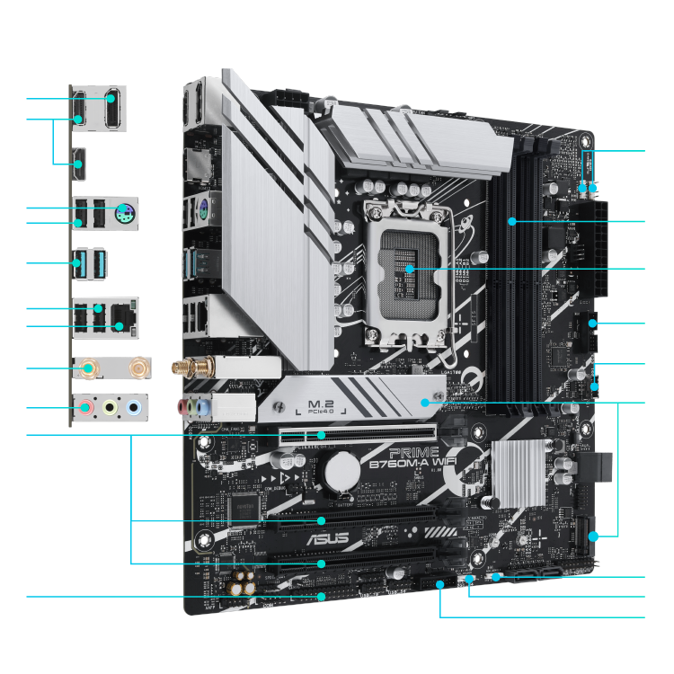 All specs of the PRIME B760M-A WIFI-CSM motherboard
