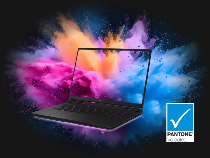 A laptop with rich and colorful content on the screen.