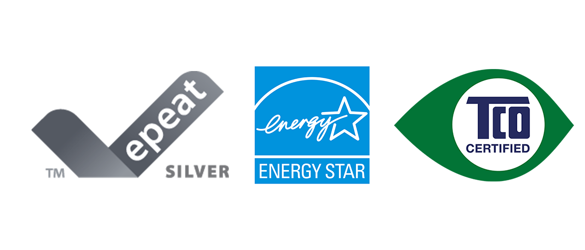 Stříbrný štítek EPEAT, Energy Star a ikona TCO