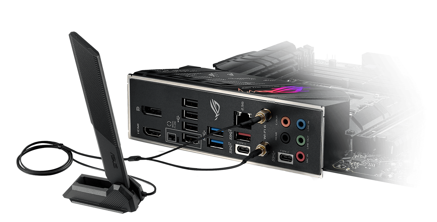 ROG Strix B660-G Gaming WiFi features WiFi 6, along with 2.5 Gb Ethernet.