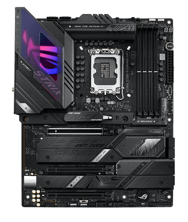 ASUS ROG Strix Z690-E Gaming WiFi 6E LGA 1700(Intel® 12th&13th Gen)ATX  gaming motherboard(PCIe 5.0, DDR5,18+1 ower stages,2.5 Gb LAN,Bluetooth  v5.2,Thunderbolt 4,support up to 5xM.2,1xPCIe 5.0 M.2) 