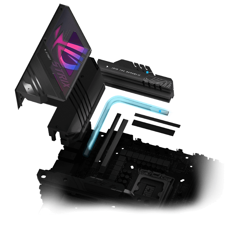 ROG Strix Z790-E VRM cooling design layout