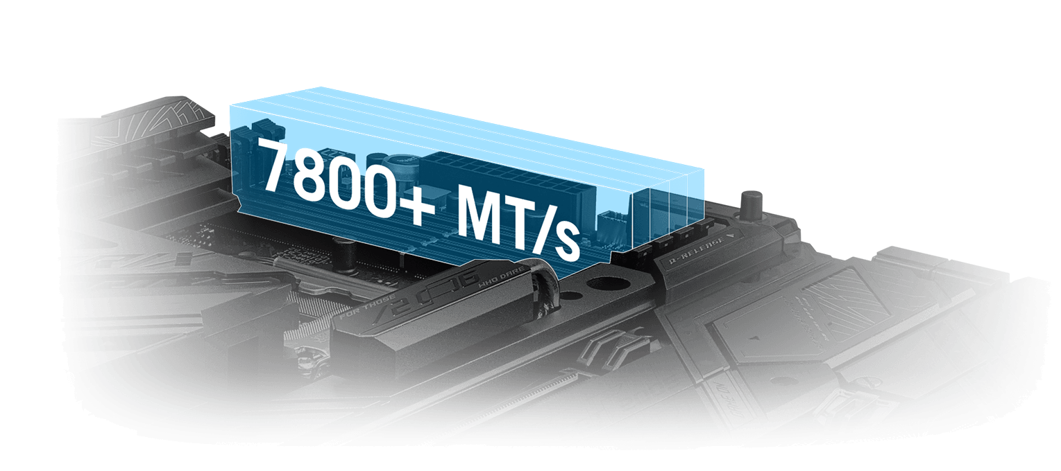 ROG Strix Z790-E дає змогу розігнати пам’ять до швидкодії 7800 MT/с.