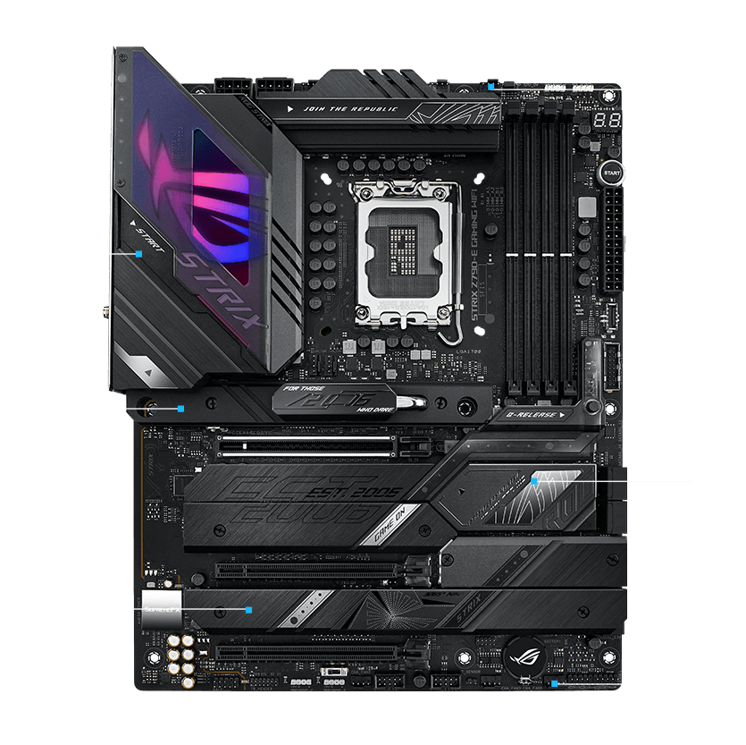 Especificaciones de la refrigeración de la ROG Strix Z790-E