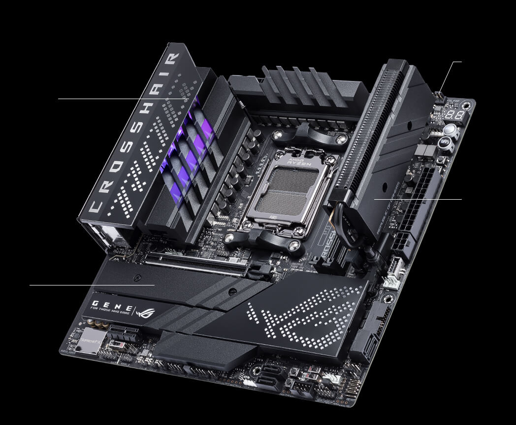 Especificações de Arrefecimento da ROG Crosshair X670E Gene