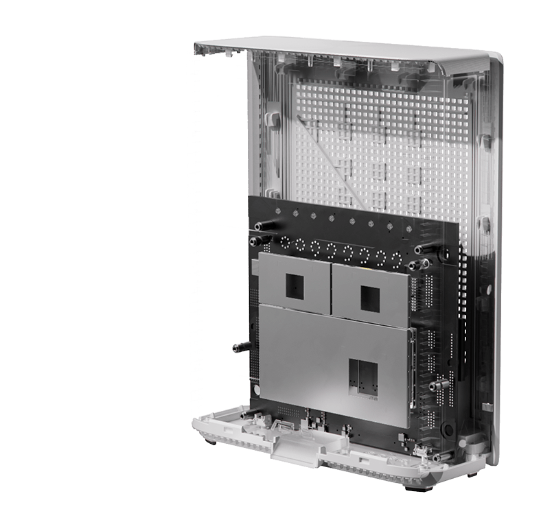 A transparent view of the ZenWiFi BQ16 Pro showcasing its internal components.
