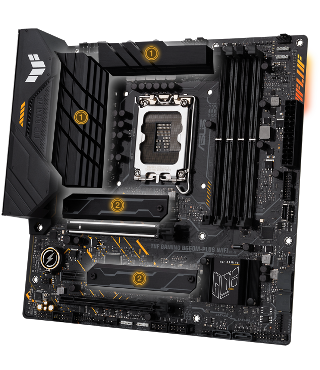 ASUS TUF GAMING B660-PLUS WIFI D4 Socket Intel Carte mère