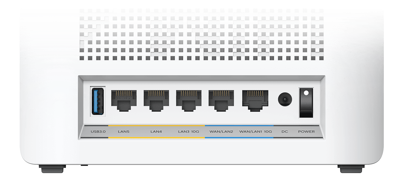 ASUS ZenWiFi BQ16 toont I/O-poorten aan de achterkant
