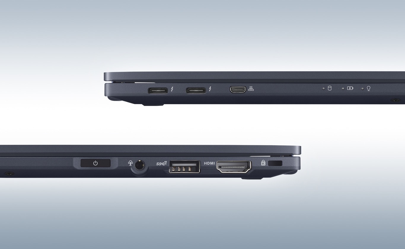 two side views of B5302C to show each I/O port.