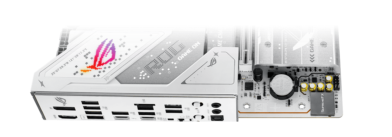 The Strix  B860-G  motherboard features SupremeFX audio.