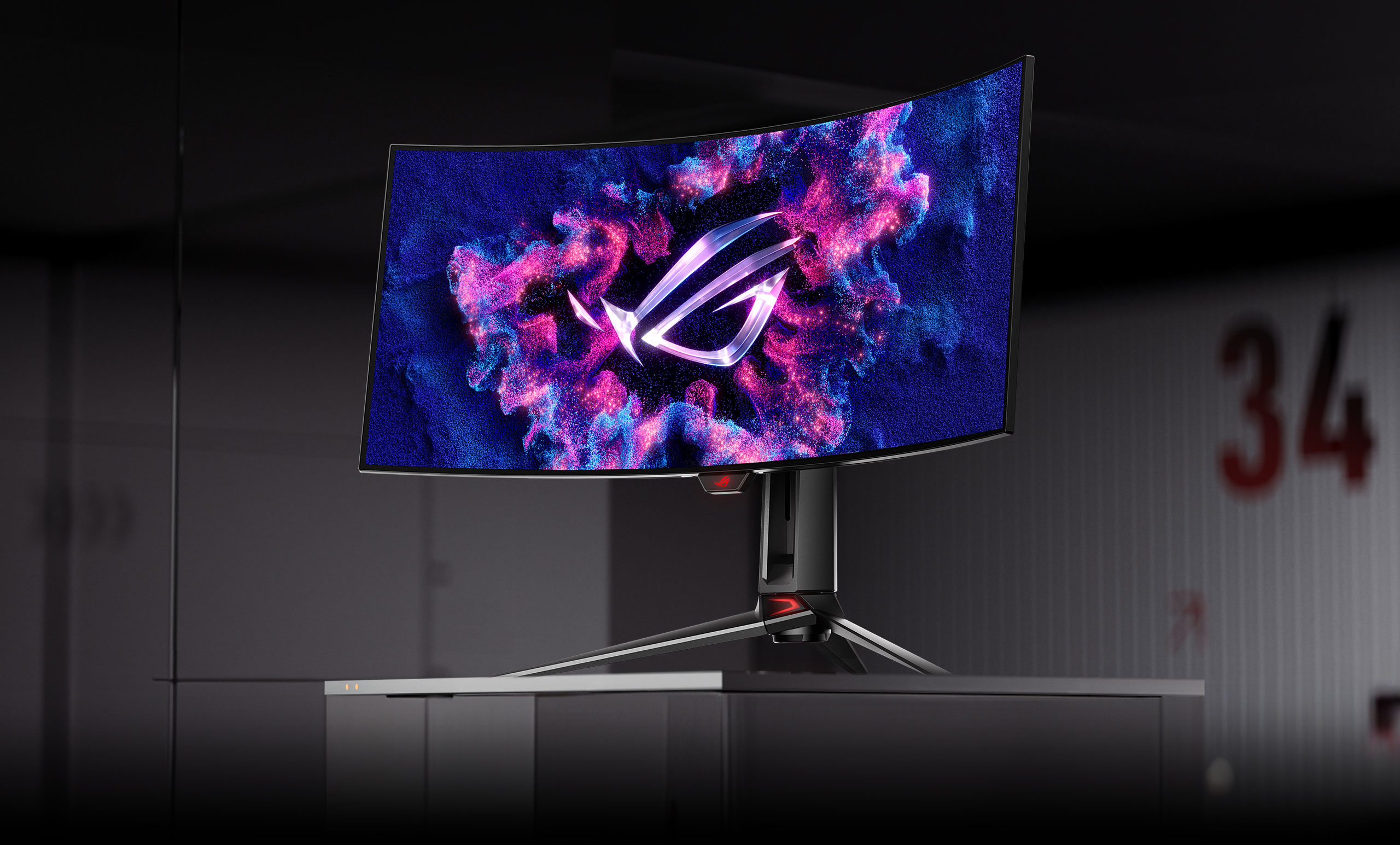 The ROG Swift OLED PG34WCDM gaming monitor