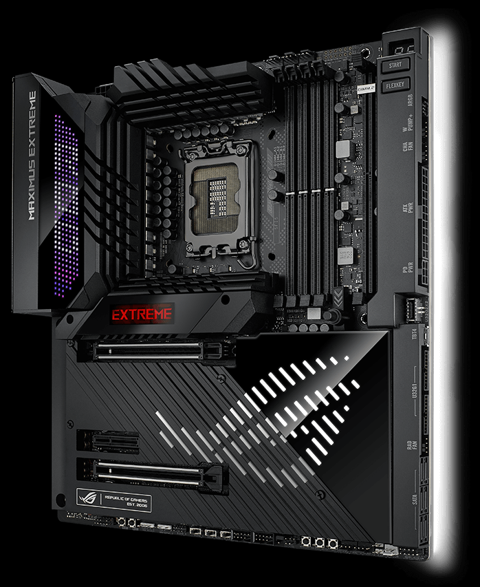 The ROG Maximus Z790 Extreme features Aura Sync.