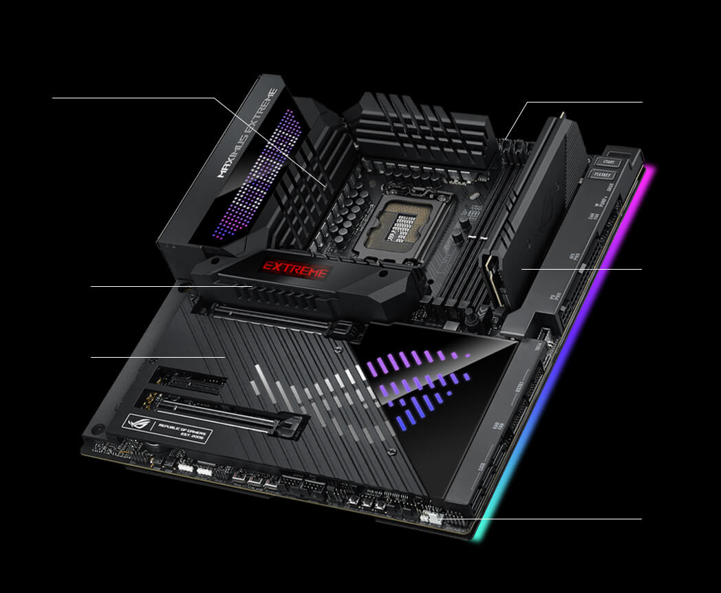 Parametre chladenia dosky ROG Maximus Z790 EXTREME