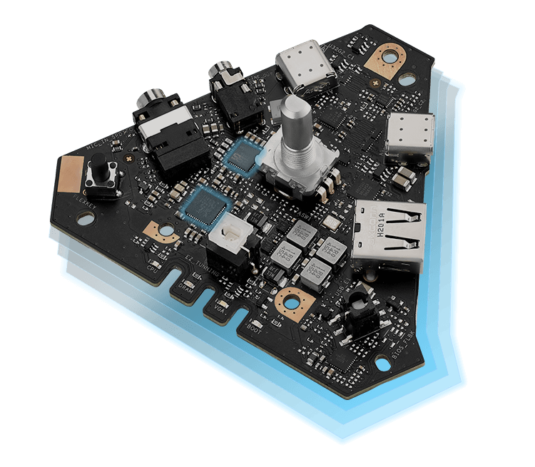 El ROG Strix Hive cuenta con procesamiento de audio y puertos de E/S