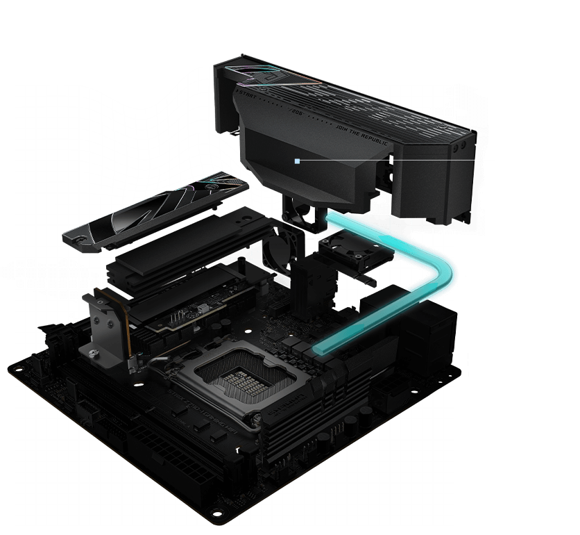 ROG Strix Z790-I VRM cooling design layout