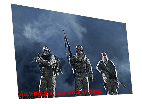 Three soldiers are holding guns