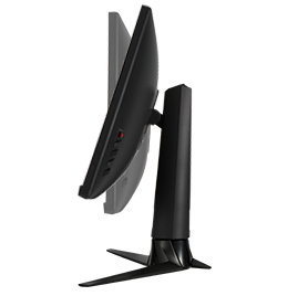 An illustration ROG Strix XG27AQM can adjusted for  height, angle, direction and inclination
