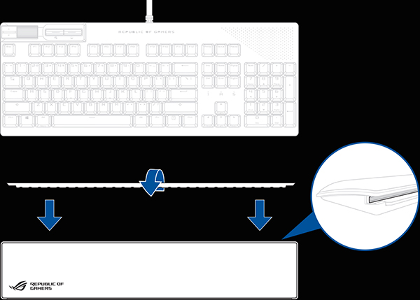 Store the light diffuser to the wrist rest.