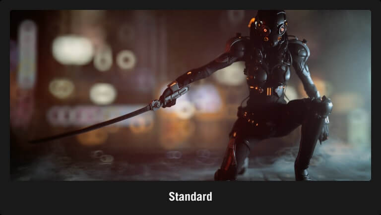 A fully-armed man is holding a knife
