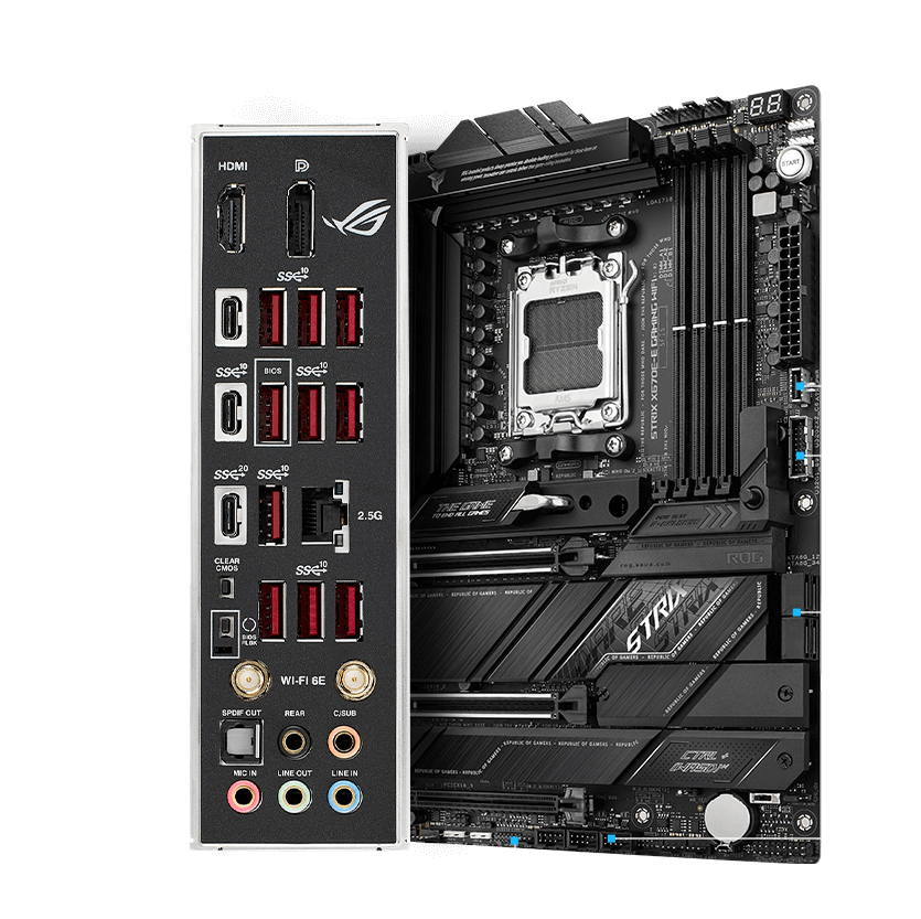 ASUS ROG STRIX X670E-I GAMING WIFI 6E Socket AM5 (LGA 1718) Ryzen 7000  mini-ITX placa base para juegos (PCIe 5.0, DDR5, 10+2 etapas de potencia,  ROG