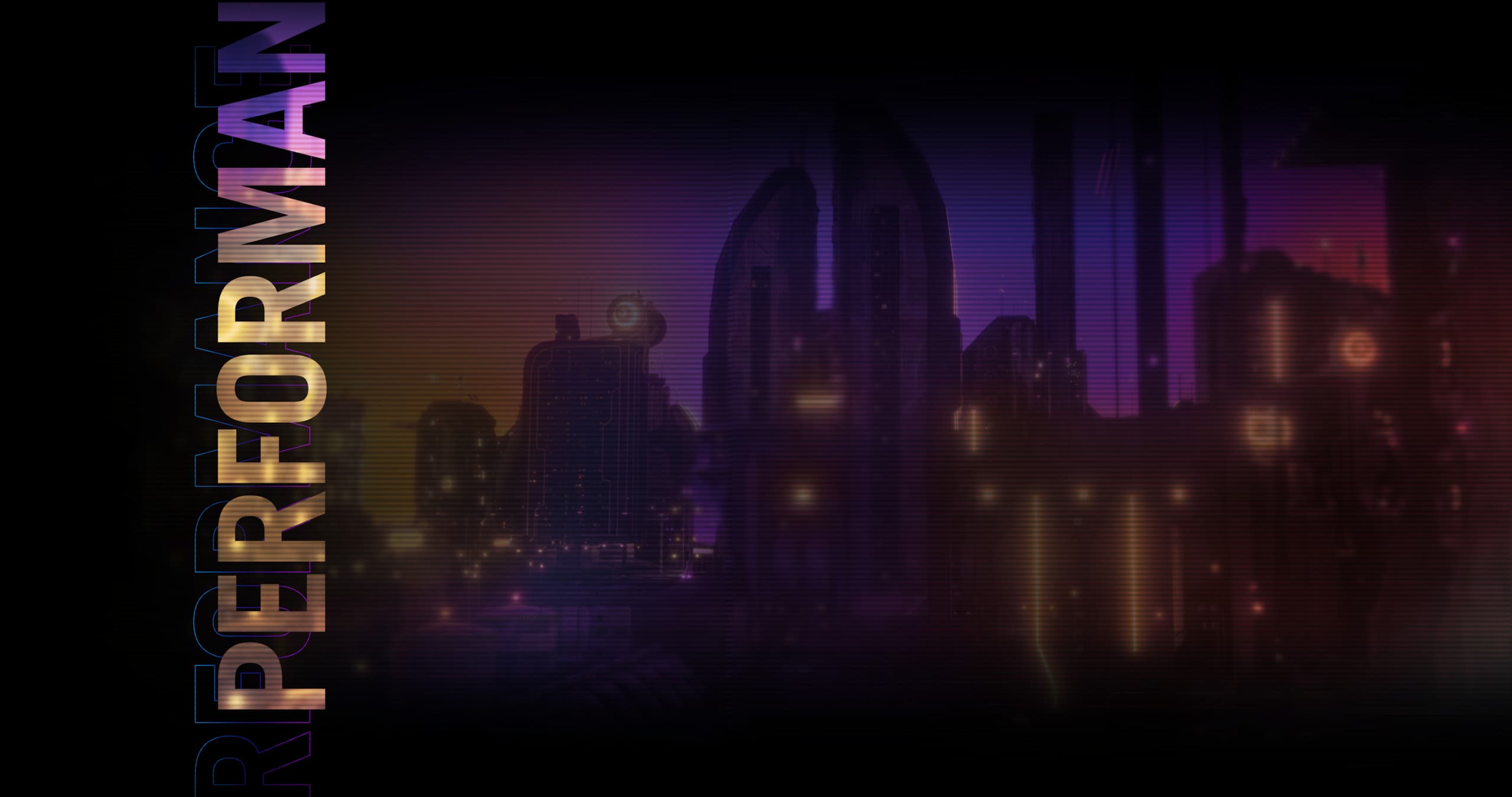 The future and urban background image of first performance section