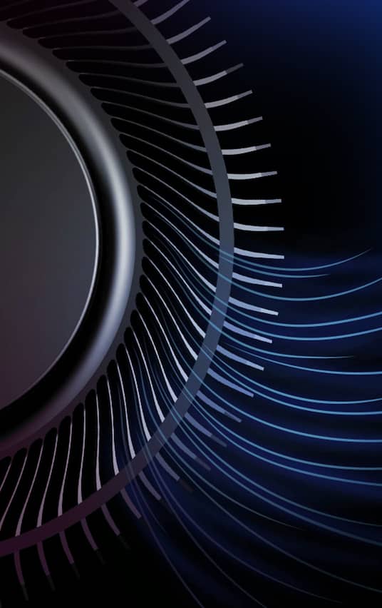 Close-up of an Arc Flow Fan.