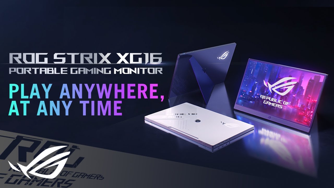 Play Anywhere, at Any Time – ROG Strix XG16 Portable Gaming Monitors | ROG