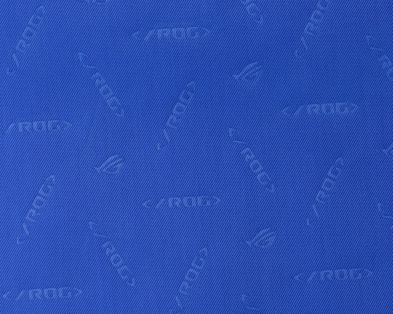 Extreme close-up of the word "</ROG>" and the ROG logo on the interior stitching of the ROG SLASH Duffle Bag