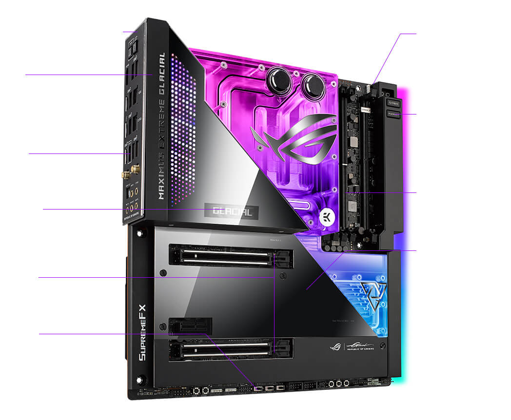 Caractéristiques de personnalisation de la ROG Maximus Z690 Extreme Glacial