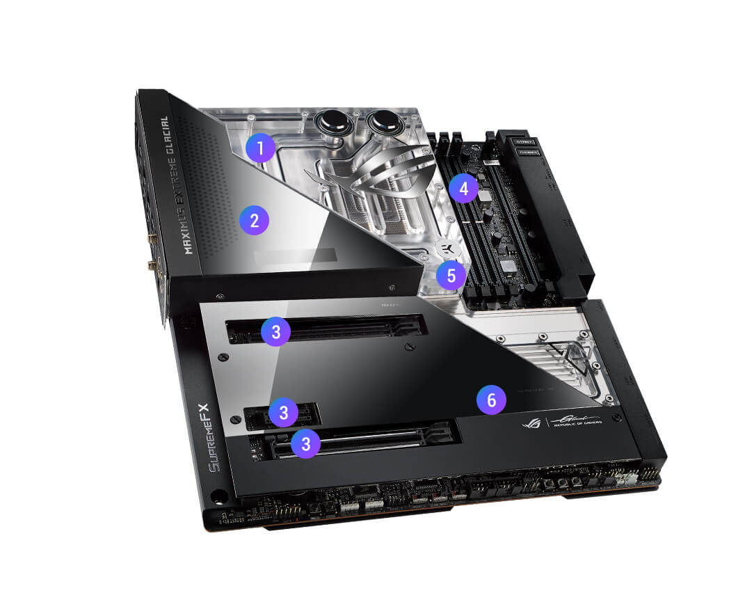 Performance specs of the ROG Maximus Z690 Extreme Glacial