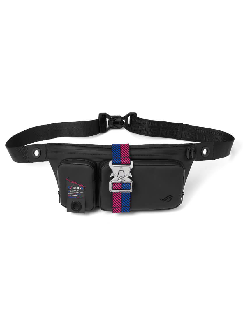 Front view of ROG SLASH Hip Bag and show the straps