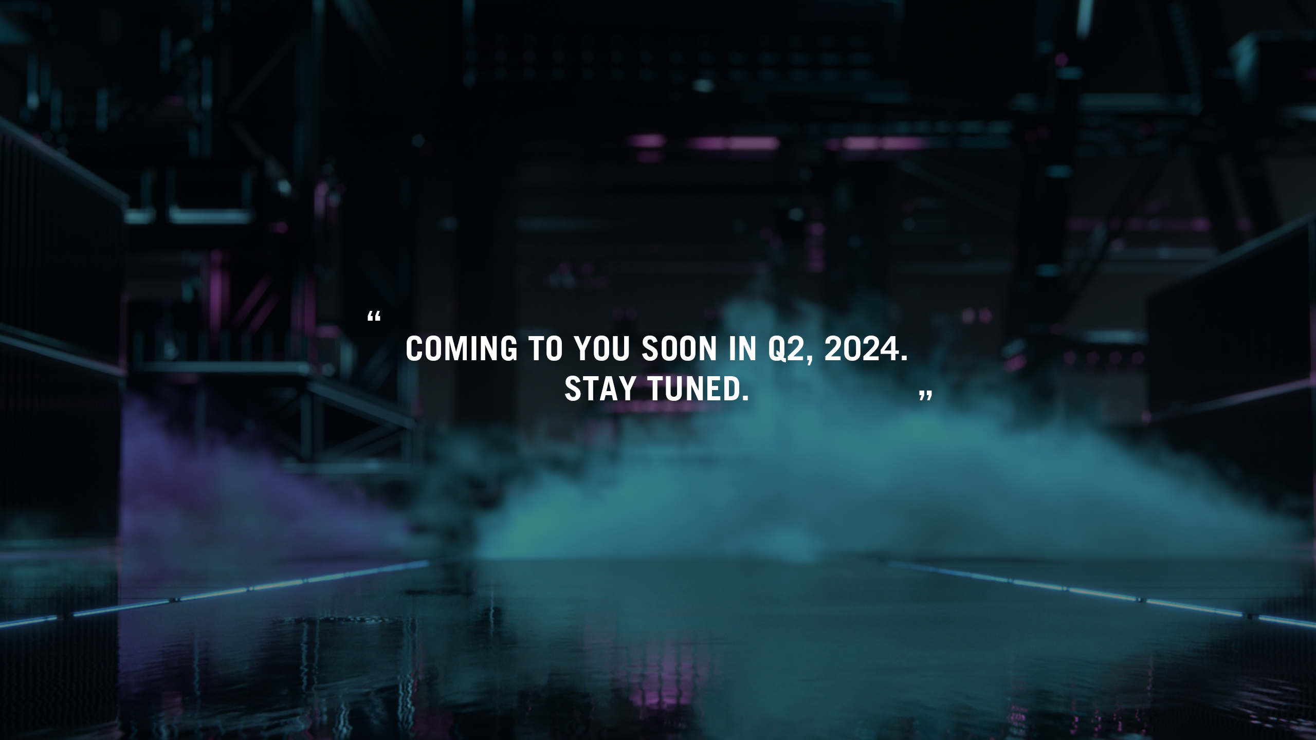 un fond noir avec de la fumée bleue et violette, et des textes indiquant que la Keris II Ace sera bientôt disponible dans les magasins au cours du 2ème trimestre 2024