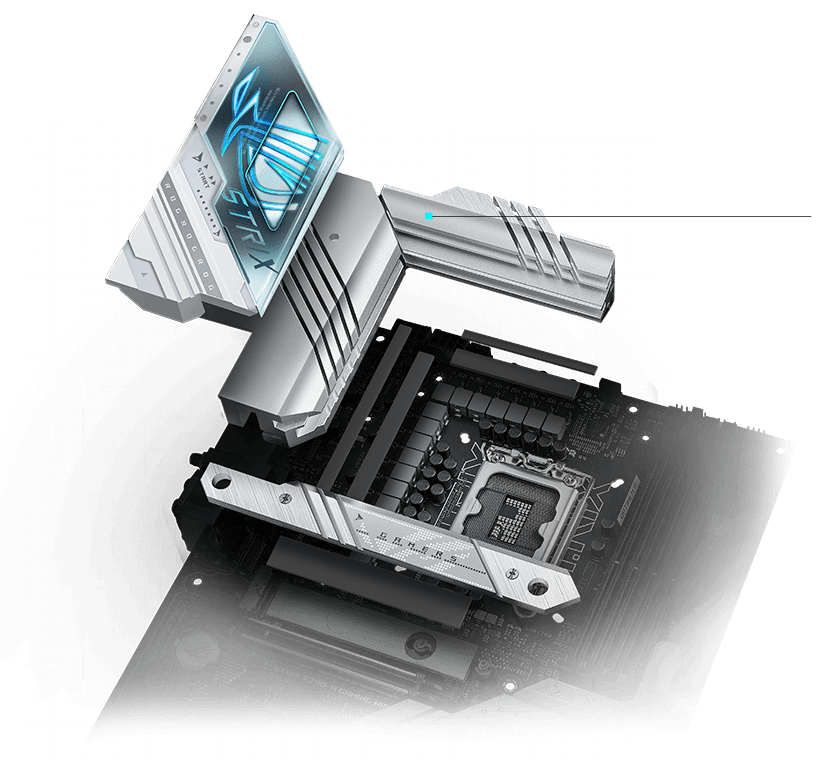 ROG Strix Z790-A VRM cooling design layout