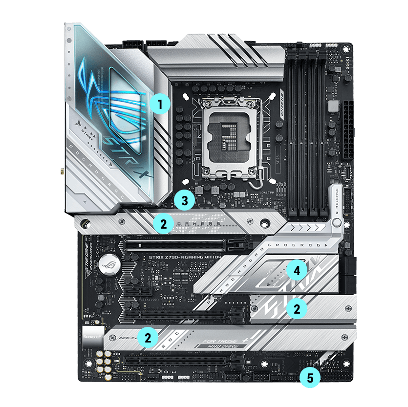 Especificaciones de la refrigeración de la ROG Strix Z790-A