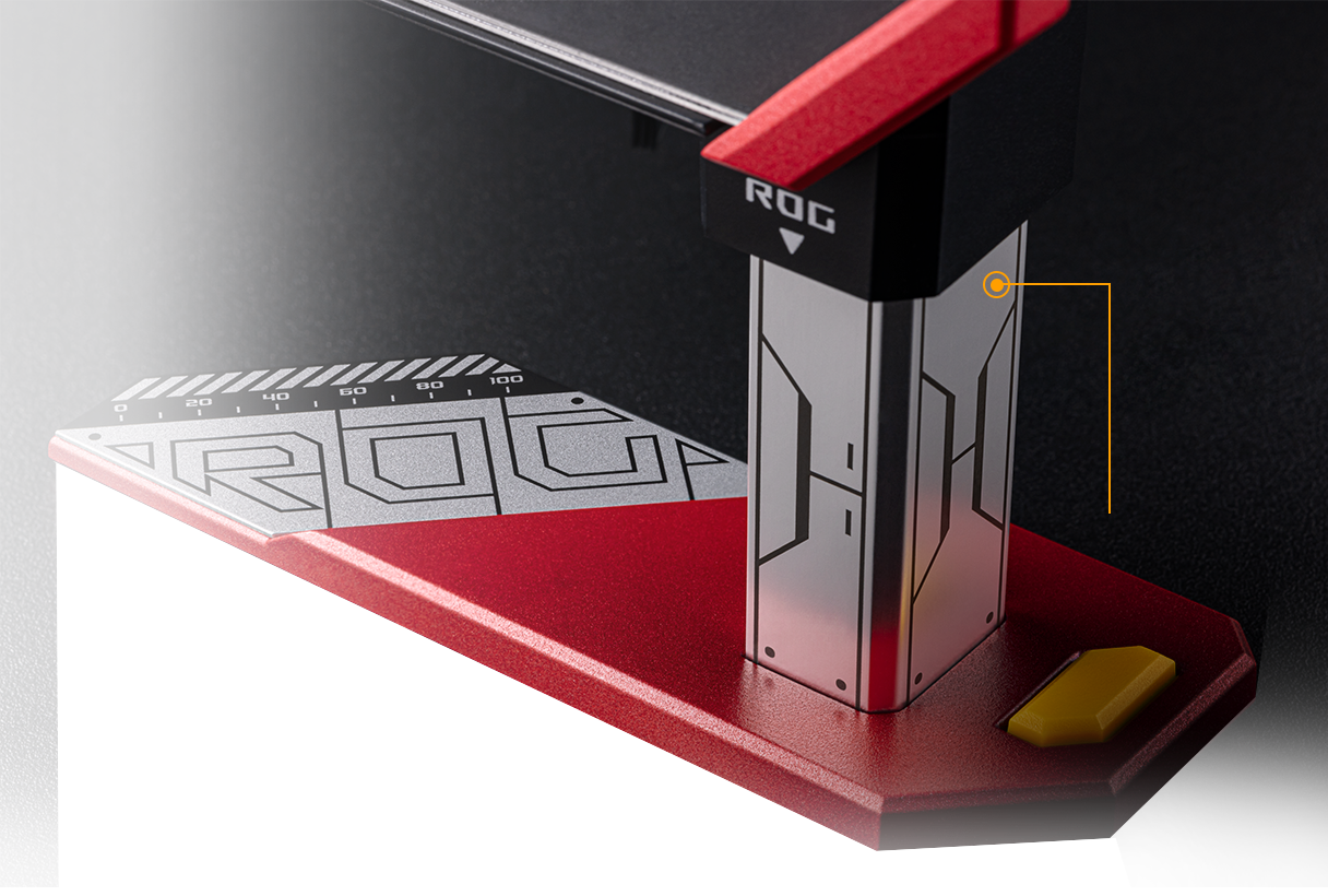 Close up of the main frame of the ROG Herculx EVA-02 Edition